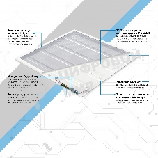 Светильник светодиодный Gauss IP20 595x595x19мм 48W 4200lm 4000K офисный призм. рассеиватель 1/4