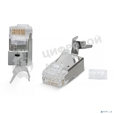 Коннектор Cabeus, RJ45(8p8c), кат. 7A, экр., со вставкой, прозрачный