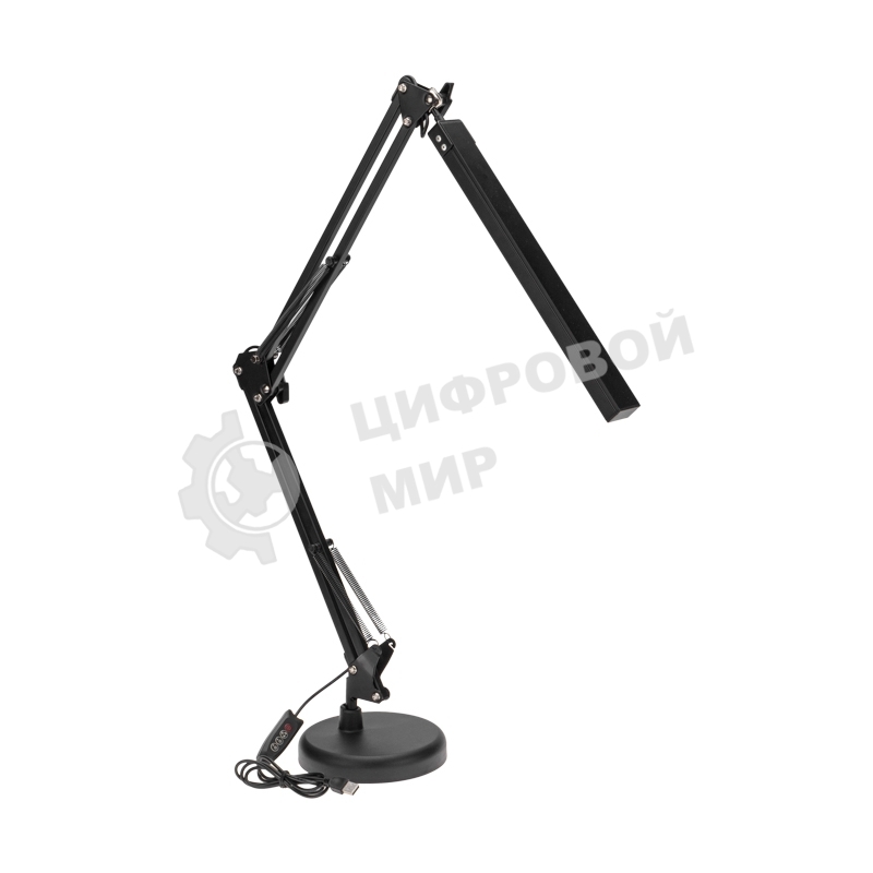 Светильник настольный Rexant с 2 креплениями (подставка и струбцина) LED, 10Вт, черный