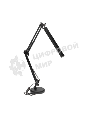 Светильник настольный Rexant с 2 креплениями (подставка и струбцина) LED, 10Вт, черный