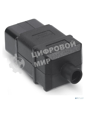 Вилка Cabeus, вилка IEC 60320 С20, 16А, для кабеля, : черный