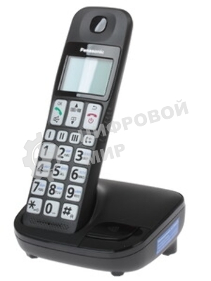 Телефон беспроводной (DECT) Panasonic KX-TGE110RUB черный АОН