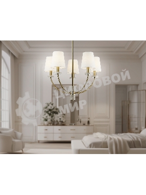 Люстра Ambrella light LH75351/5 SB/WH бронза/белый E14*5 max 40W D630*780
