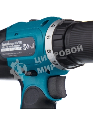 Дрель-шуруповерт Makita DDF453SYE, 18 В, 1,5 Ач, 42 Нм, щеточный