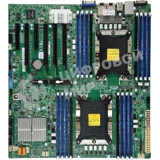 Материнская плата Supermicro MBD-X11DPI-N-B, LGA 3647, Intel C621, 16xDDR4, 14xSATA, 1xM.2, 6xPCI-E 3.0 (x16, x8), 2x 1Gb LAN, 1xVGA, 4xUSB-A 2.0, 3xUSB-A 3.2 Gen 1, 2xCOM, E-ATX, Bulk