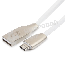 Кабель USB2.0 Cablexpert CC-G-mUSB01W-1.8M, AM/microB, серия Gold, 1.8м, белый, блистер