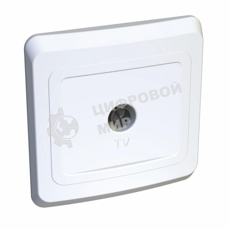 Розетка телевизионная TV 1-м СП Этюд оконечная бел. SchE TVC-002B