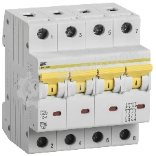 Выключатель автоматический IEK KARAT ВА47-60M 4Р 25А 6кА С