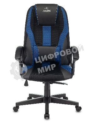 Кресло игровое Zombie 9 черный/синий, искусст.кожа/ткань, крестовина пластик