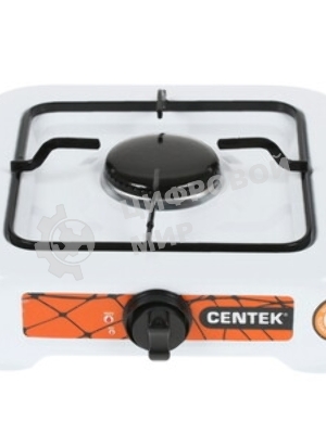 Плита настольная газовая Centek CT-1520 белый, 1.7 кВт, газ, конфорки - 1, эмаль, поворотные переключатели