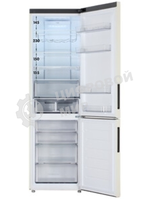 Холодильник Haier C4F640CCGU1 бежевый двухкамерный 285/115л морозилка снизу, No Frost