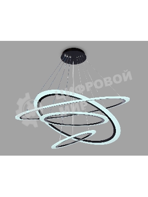 Светильник Ambrella light FA4365/4 BK черный 235W 3000K/4200K/6400K D1000*870 (ПДУ РАДИО 2.4G)