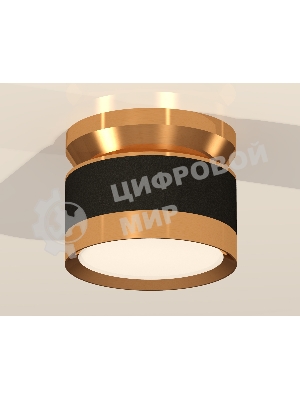 Светильник Ambrella Light XS8102060 SBK/PYG черный песок/золото желтое полированное GX53 (N8909, C8102, N8124)