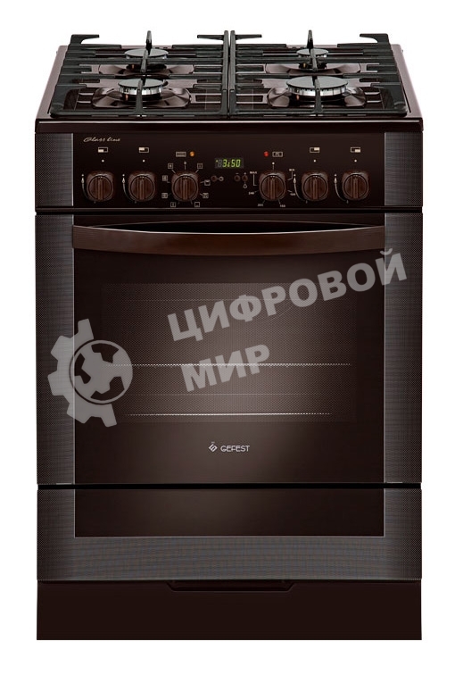 Плита комбинированная Gefest ПГЭ 6502-03 0045 коричневый, конфорок 4 газовых, духовка 55 л, 60 см x 85 см x 60 см