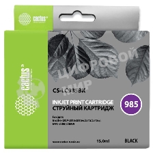 Картридж струйный Cactus CS-LC985BK черный (15 мл) для Brother DCPJ315W/DCPJ515W/MFCJ265W