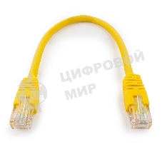 Патч-корд UTP Cablexpert cat.6, 0.25м, литой, многожильный, желтый