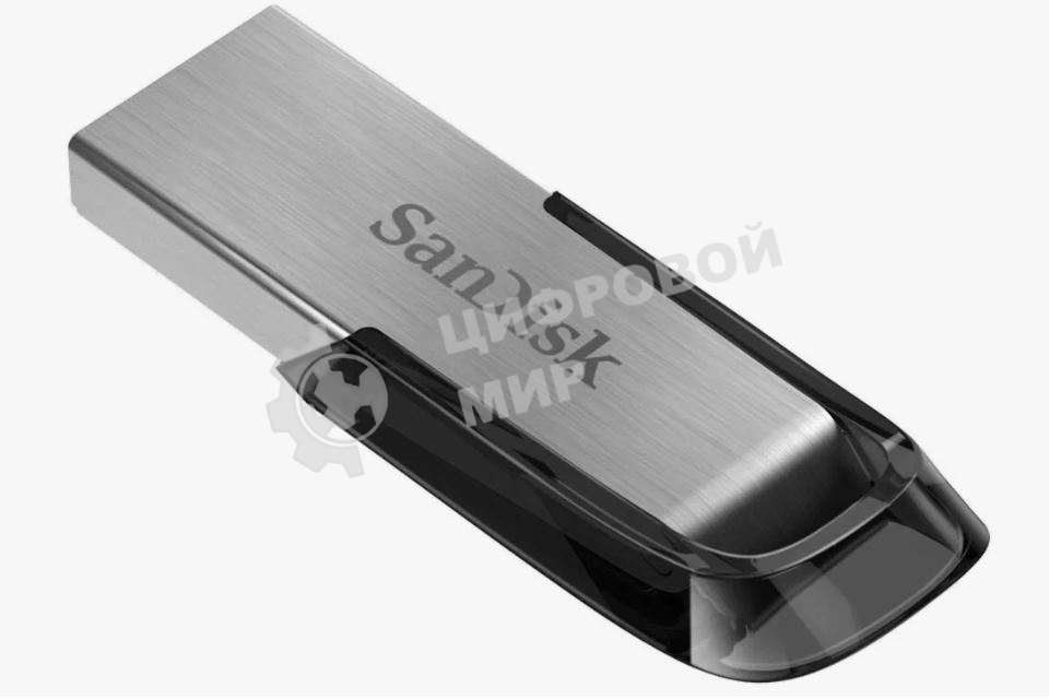 Флешка USB Sandisk CZ73 Cruzer Ultra Flair (SDCZ73-128G-G46), 128Gb, USB 3.0, R/W 150/45, серебристый/черный