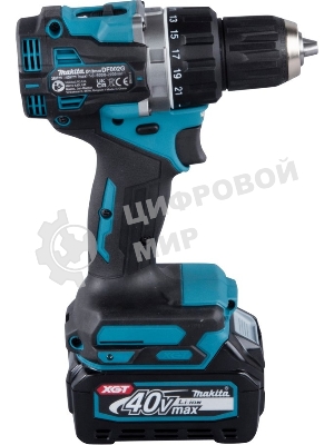 Дрель-шуруповерт Makita DF002GD201, 40 В, 2,5 Ач, 64 Нм, бесщеточный
