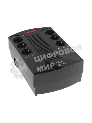 Источник бесперебойного питания линейно-интерактивный ДКС серии Info PDU, 800 ВА/480 Вт, 1/1, 6xSchuko, USB для зарядки (2), USB + RJ11, 1x8Aч