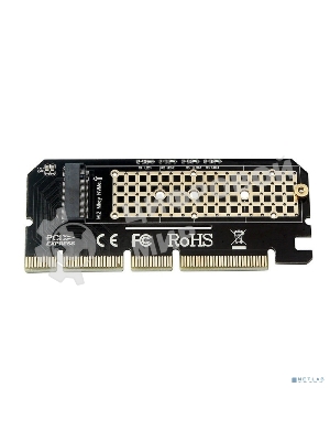 Переходник ORIENT C299E PCI-E 16x->M.2 M-key NVMe SSD, тип 2230/2242/2260/2280 (30899)