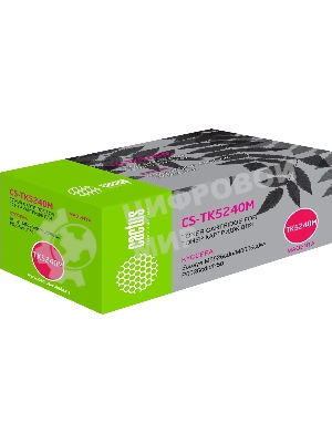 Картридж лазерный Cactus CS-TK5240M пурпурный (3000 стр.) для Kyocera Ecosys M5526cdn/M5526cdw/P5026cdn/P5026cdw