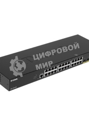 Коммутатор D-Link DGS-1250-28X/A1A, 24×1 Гбит/с + 4×10 Гбит/с SFP+, управляемый