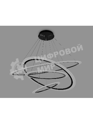 Светильник Ambrella light FA4365/4 BK черный 235W 3000K/4200K/6400K D1000*870 (ПДУ РАДИО 2.4G)
