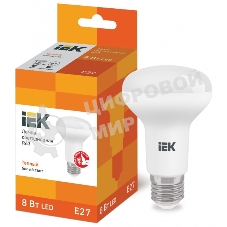 Лампа светодиодная Iek LLE-R63-8-230-30-E27 ECO R63 рефлектор 8Вт 230В 3000К E27 IEK