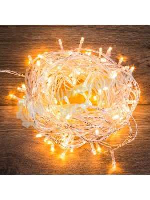 Гирлянда Neon-night Твинкл-Лайт 20 м, прозрачный ПВХ, 160 LED, теплый белый