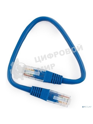 Патч-корд медный UTP Cablexpert PP10-0.25M/B cat.5e, 0.25 м, литой, многожильный, синий