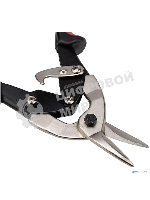 Ножницы по металлу левые Rexant 260 мм никелированные, двухкомпонентные рукоятки