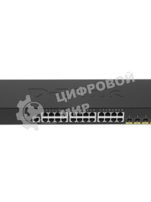 Коммутатор D-Link DGS-1250-28X/A1A, 24×1 Гбит/с + 4×10 Гбит/с SFP+, управляемый