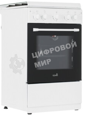 Плита газовая Cezaris ПГ 2150-08 белый, конфорок 4 шт, духовка 43 л, 51 см x 85 см x 55 см