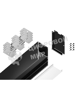 Алюминиевый профиль Ambrella light GP3000BK черный 2000*35*67