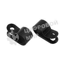 Кабельная скоба под винт Rexant 12 мм, черная, упаковка 50 шт.