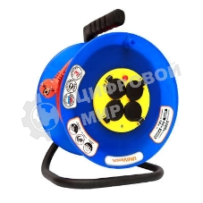 Удлинитель на катушке 4х40 м с заземл. 16А IP44 ВЕМ-250 термо ПВС 3х1.5 розетки с защ. крышкой UNIVersal 9634175