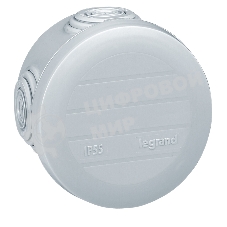 Plexo Коробка IP55, круглая, 60х40 мм, 4 ввода