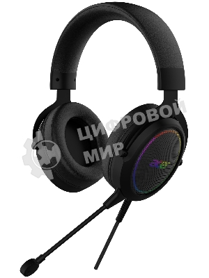 Гарнитура Acer AHW120 чёрный, проводная, USB, подсветка