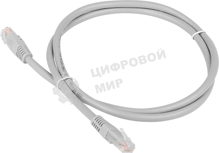 Патч-корд LANMASTER TWT-45-45-5.0/6-GY 5м UTP Cat 6 серый