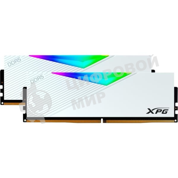 Оперативная память XPG Lancer, DDR5, 32GB (2x16GB), 7200MHz, CL34, DIMM, с радиаторами, RGB, белый