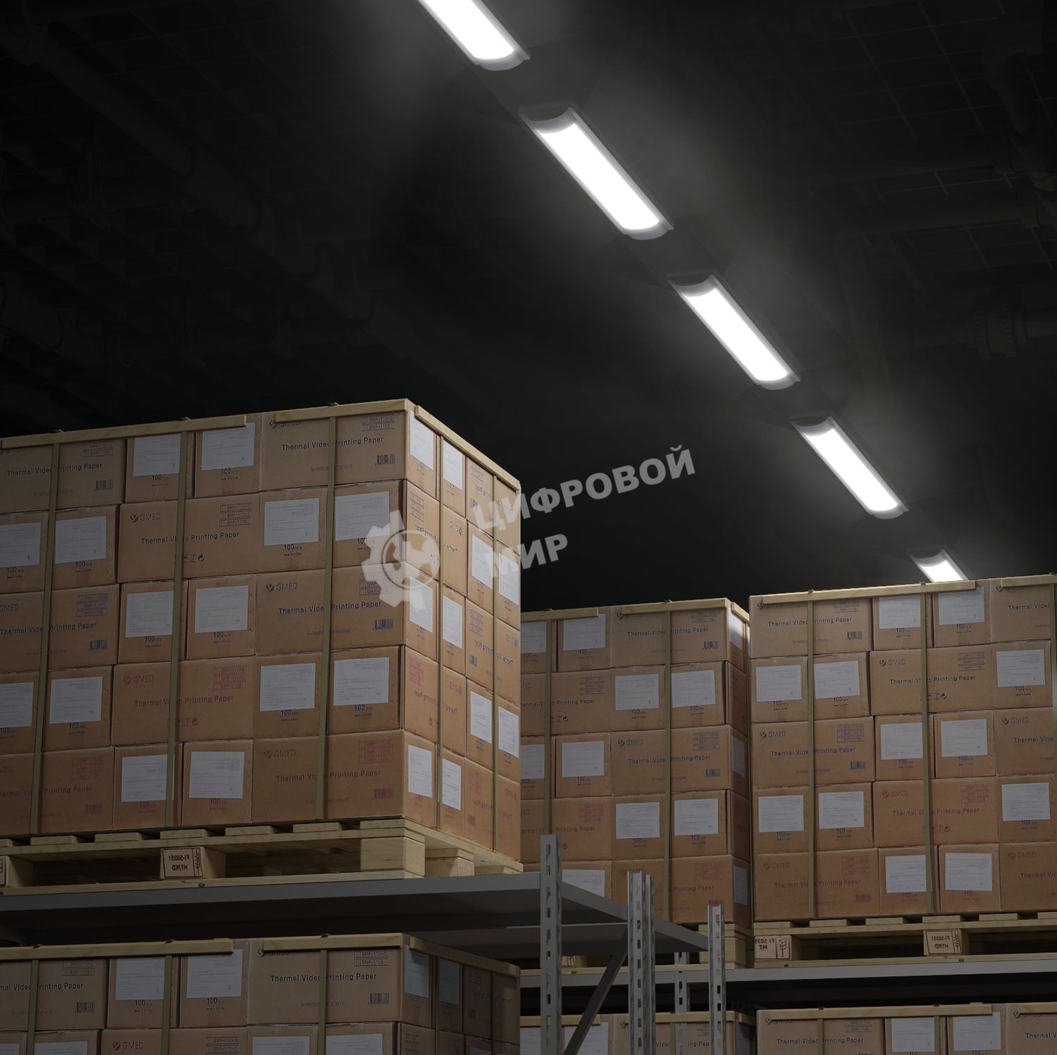 Светильник линейный Gauss WLF-4 18W 1520lm 4000K 185-265V IP20 585x120x46мм сталь LED 1/12