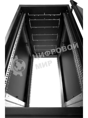 Шкаф телекоммуникационный напольный 18U (600x800) дверь стекло, черный (ШТК-М-18.6.8-1ААА-9005)