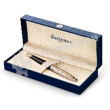 Ручка шариковая Waterman Carene De Luxe (CWS0700000) Black Silver GT, M, син. черн. подар.кор.
