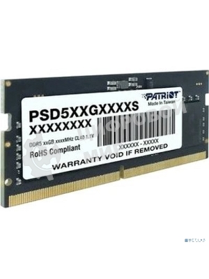 Оперативная память Patriot Signature, DDR5, 16GB (1x16 GB), 5600 MHz, CL46, SO-DIMM
