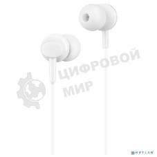 Проводные наушники Hoco M14 белый, внутриканальные, Jack 3.5 мм, микрофон на проводе