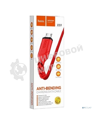 Кабель USB Micro/HOCO HC-44906 X59/1m/2.4A/Нейлон/Red
