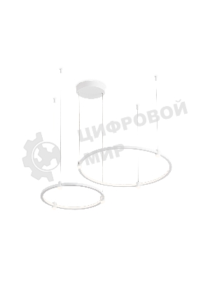Подвесной светодиодный светильник Ambrella light FL5521/2+6 WH белый 45W 3000K/4200K/6400K D600/400*1300 (без ПДУ)