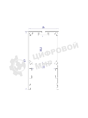 Алюминиевый профиль Ambrella light GP3000BK черный 2000*35*67