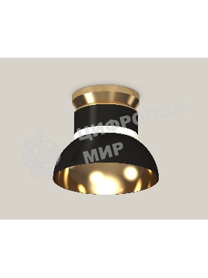 Светильник Ambrella Light XS8102061 SBK/PYG/CL черный песок/золото желтое полированное/прозрачный GX53 (N8909, C8102, N8145)