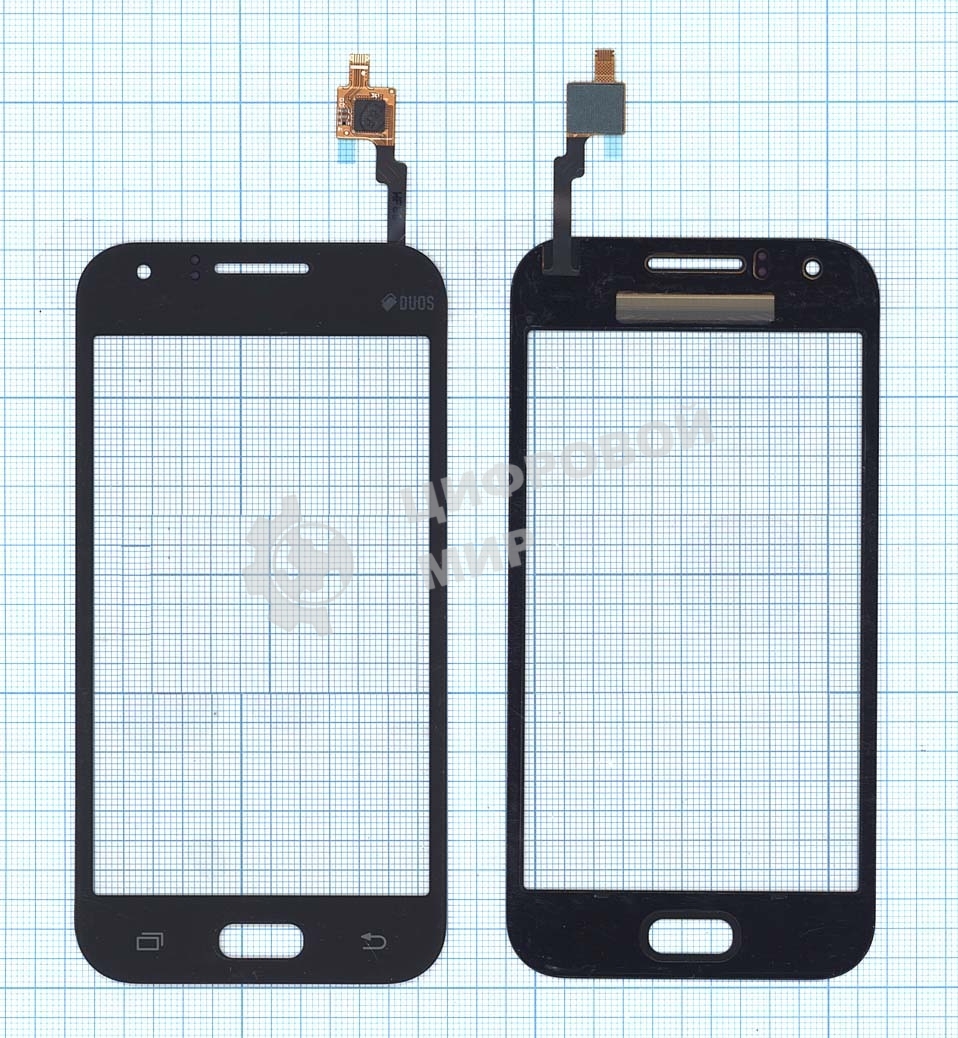 Сенсорное стекло (тачскрин) для Samsung Galaxy J1 Ace SM-J110H черное